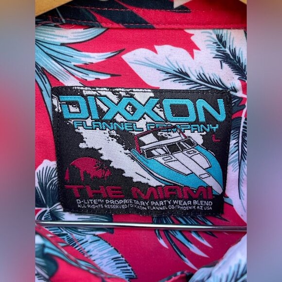 DIXXON Flannel Co Mens Short Sleeve The Miami Button Down Shirt size large - Picture 6 of 12